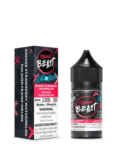 Flavour Beast E-Liquid - Savage Strawberry Watermelon Iced 20mg/30mL