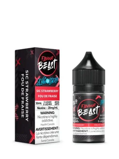 Flavour Beast E-Liquid - Sic Strawberry Iced 20mg/30mL