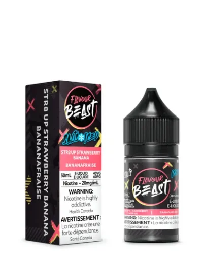 Flavour Beast E-Liquid - STR8 UP Strawberry Banana Iced 20mg/30mL