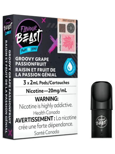 Flavour Beast Pods - Groovy Grape Passionfruit Iced (3Pk)