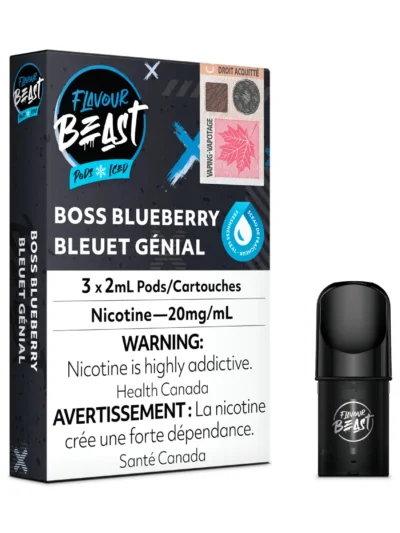 Flavour Beast Pods - Boss Blueberry Iced (3Pk)