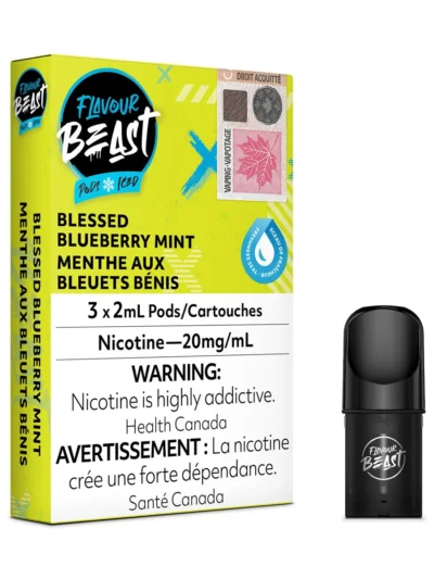 Flavour Beast Pods - Blessed Blueberry Mint Iced (3Pk)