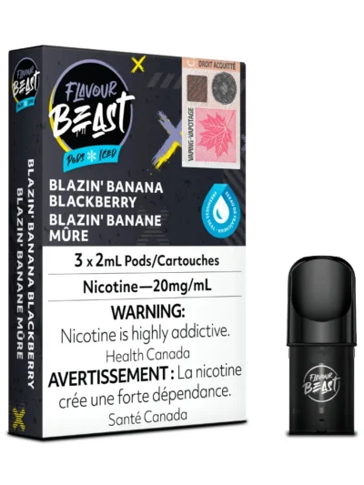 Flavour Beast Pods - Blazin' Banana Blackberry Iced (3Pk)