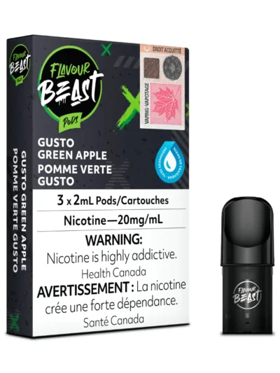 Flavour Beast Pods - Gusto Green Apple (3Pk)