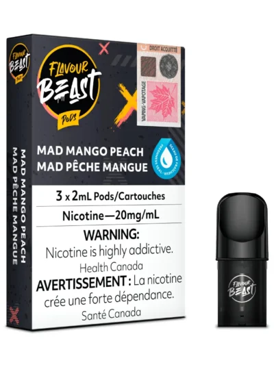 Flavour Beast Pods - Mad Mango Peach (3Pk)