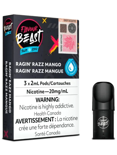 Flavour Beast Pods - Ragin' Razz Mango Iced (3Pk)