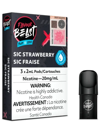 Flavour Beast Pods - Sic Strawberry Iced (3Pk)