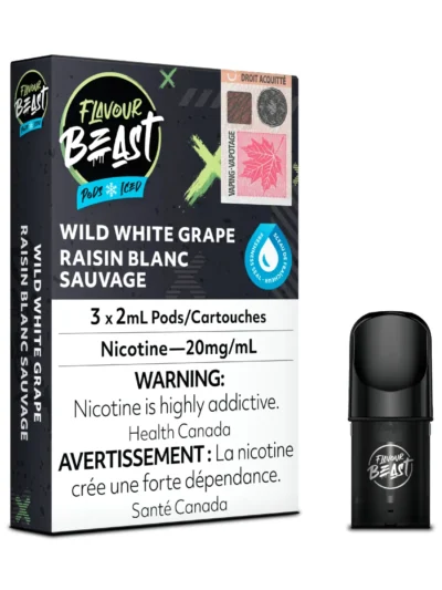 Flavour Beast Pods - Wild White Grape Iced (3Pk)