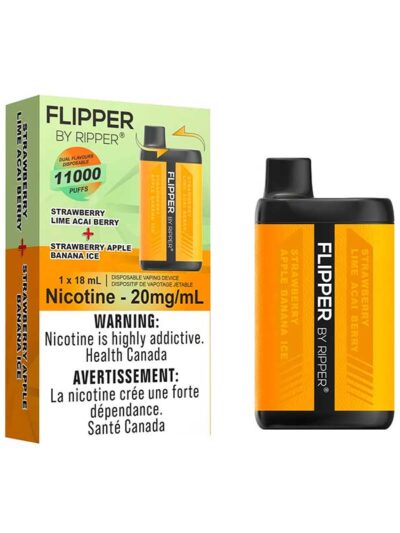 FLIPPER by RIPPER - Strawberry Lime Acai Berry/Strawberry Apple Banana Ice