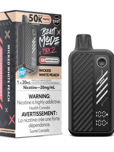 Flavour Beast Mode Max 2 50K - Wicked White Peach Iced
