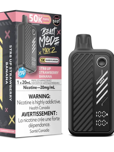 Flavour Beast Mode Max 2 50K - Str8 Up Strawberry Banana Iced
