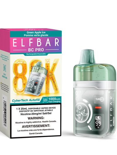 Elfbar Bc Pro 80K - Green Apple Ice
